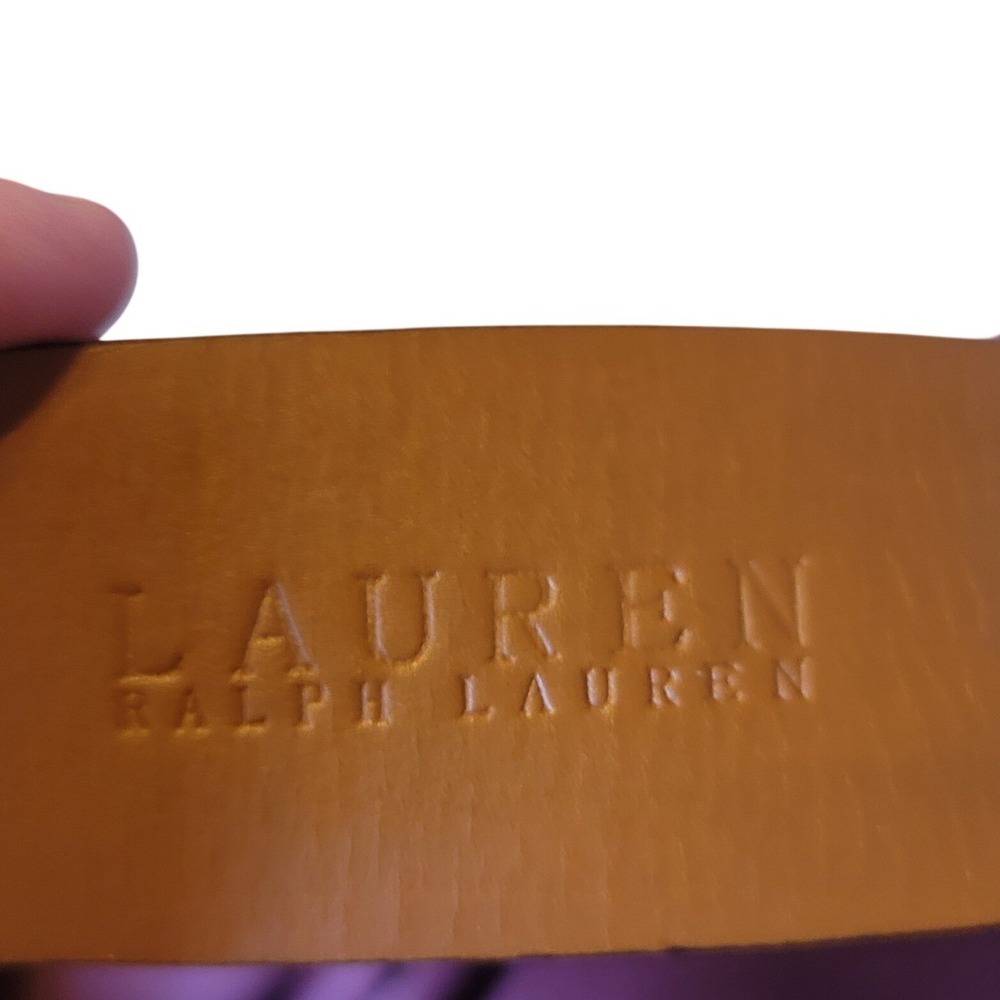 Lauren Ralph Lauren Black Suede Wide Waist Belt Gold Double O-Ring Buckle XL - Picture 4 of 6